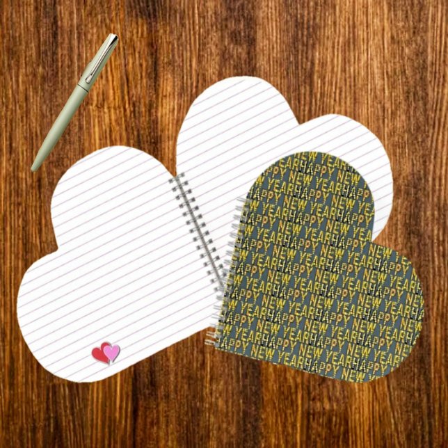 Carnet spiral Jaune HNY (Keep notes in the progressive New Year, in your HNY Yellow-Gld Notebook!)