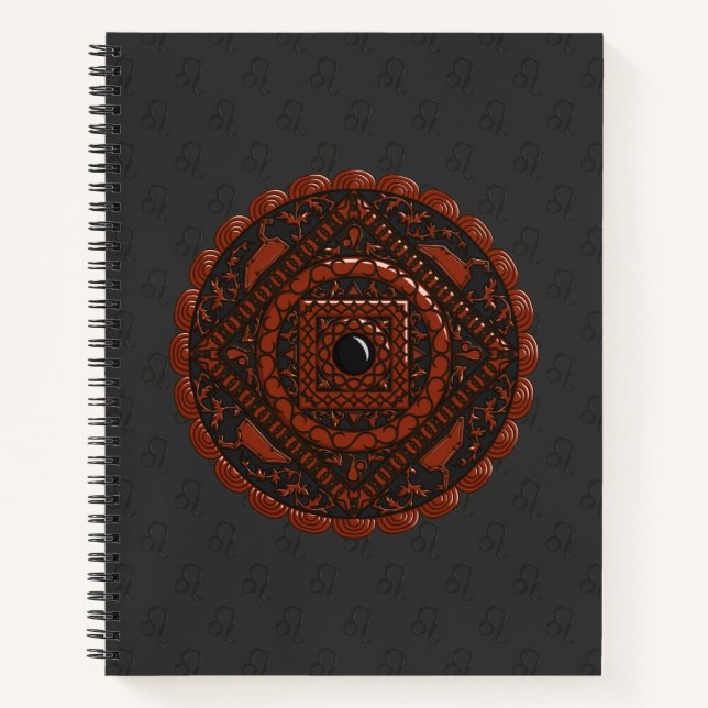 Carnet spiral Leo Mandala (Devant)