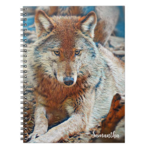 Carnet spiral loup