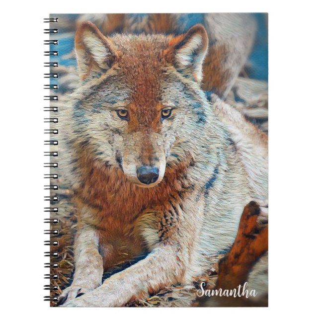 Carnet spiral loup (Devant)