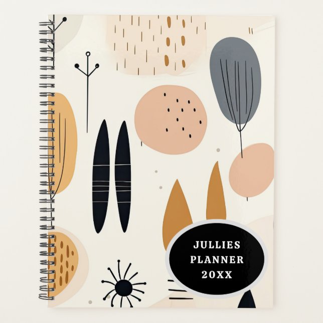 Carnet spiral minimaliste de style Boho (Devant)