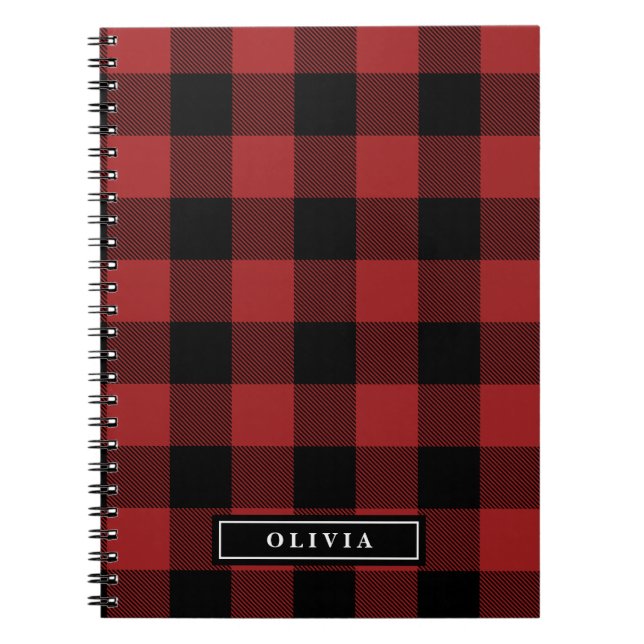 Carnet spiral monogramme de Buffalo Rouge déposé (Devant)