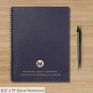 Carnet Spiral Monogramme d'entreprise