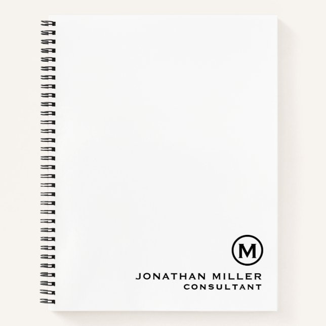 Carnet spiral monographique personnalisé (Devant)