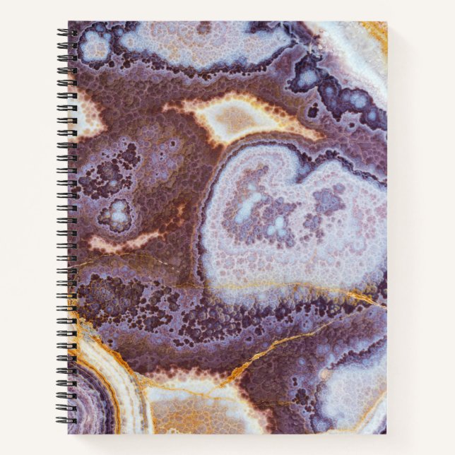 Carnet spiral Motif en pierre naturelle (Devant)