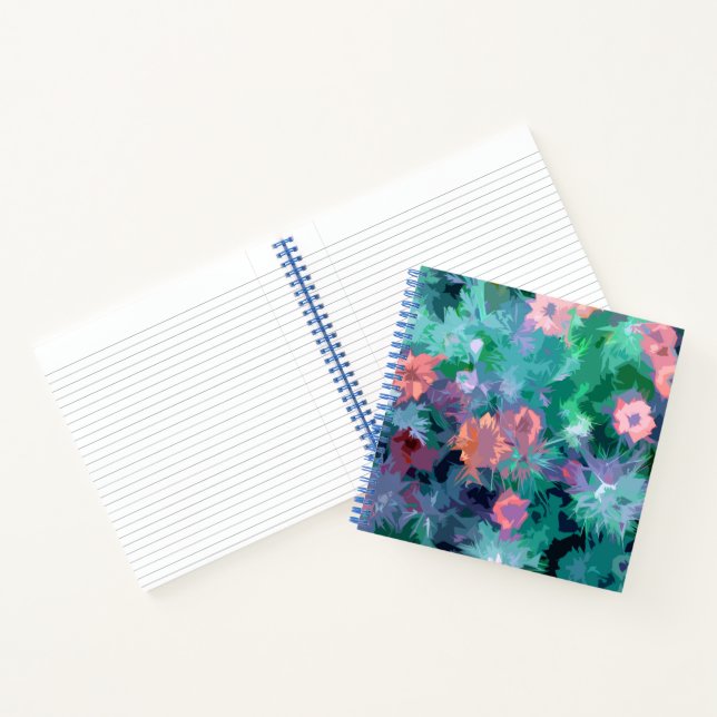 Carnet spiral Nigella Design floral (Intérieur)