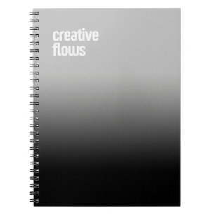Carnet spiral noir - Journal "Creative Flows"