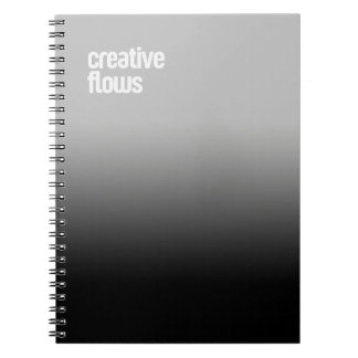 Carnet spiral noir - Journal "Creative Flows"