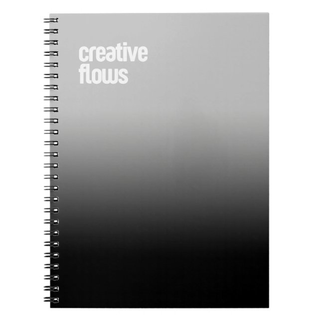 Carnet spiral noir - Journal "Creative Flows" (Devant)