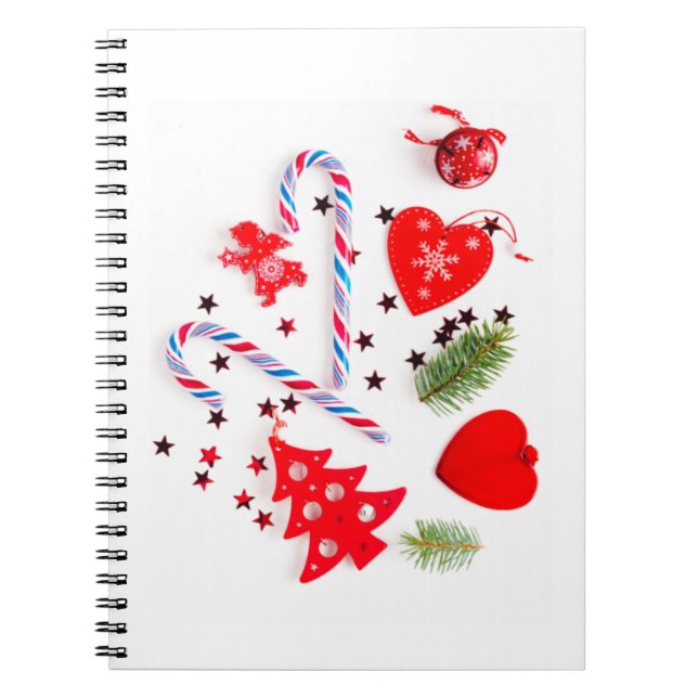 Carnet spiral notebook christmas cover 80 lined pages (Devant)