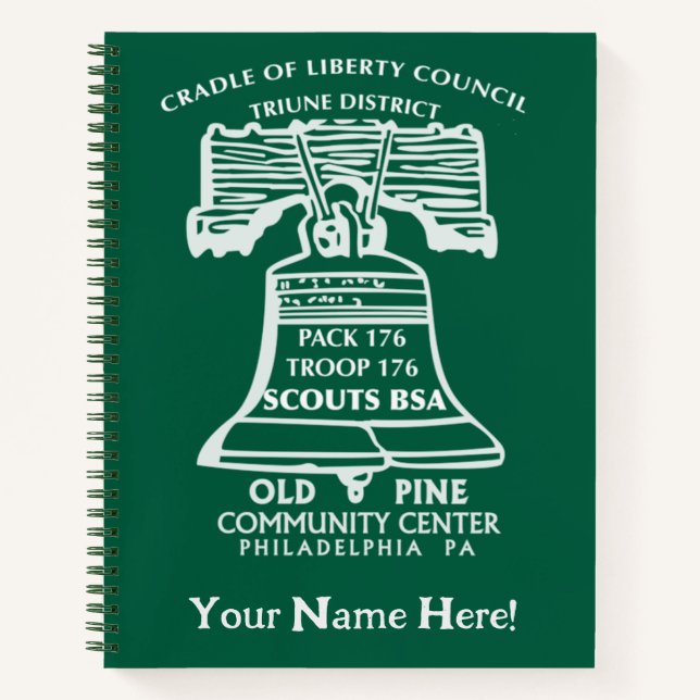 Carnet Spiral Notebook - Forest Green (Personalized) (Devant)