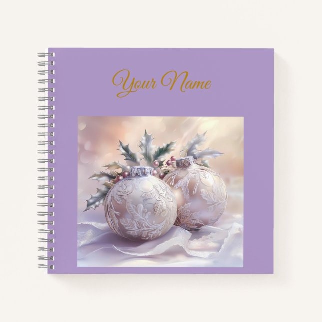 Carnet Spiral Notebook-Personalized Victorian Winter Xmas (Devant)