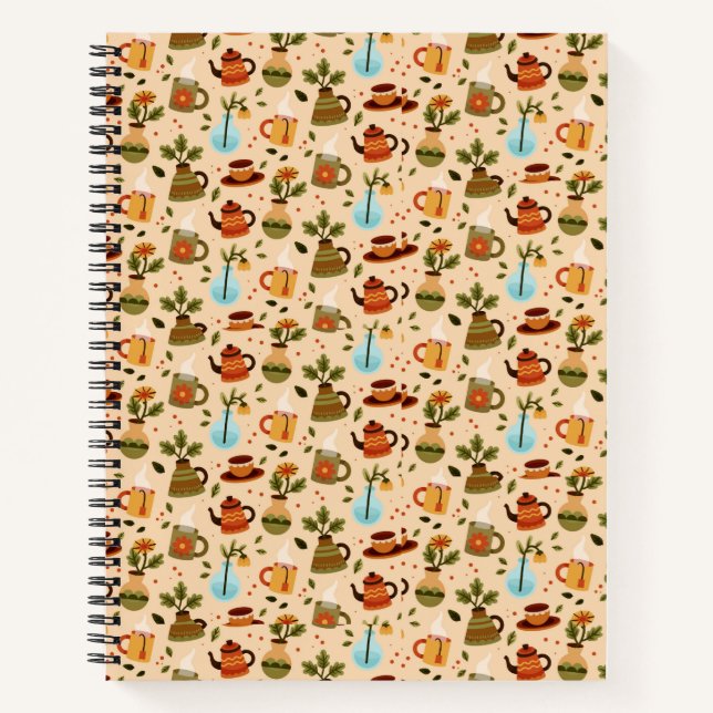 Carnet Spiral notebook with a vibrant cover featuring  (Devant)