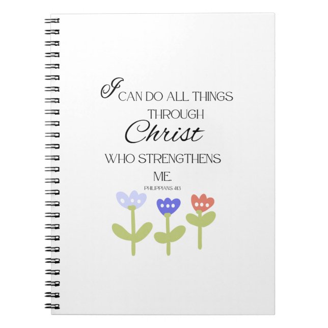 Carnet Spiral Notebook With Bible Verse (Devant)