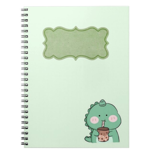 Carnet Spiral Notebook with dinosaur for kids (Devant)