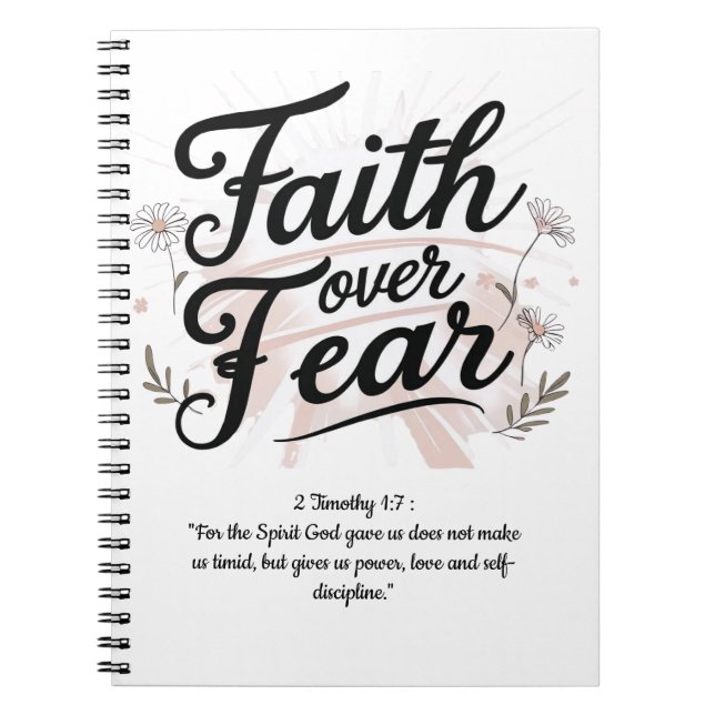 Carnet Spiral Notebook with Psalm 56:3-4 Bible Verse (Devant)