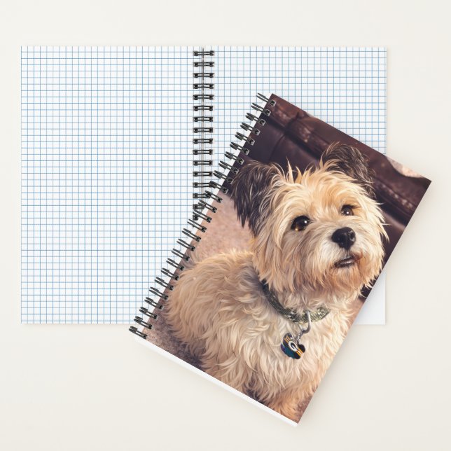 Carnet Spiral Notepad Cute Waiting Terrier Dog  (À l'intérieur)
