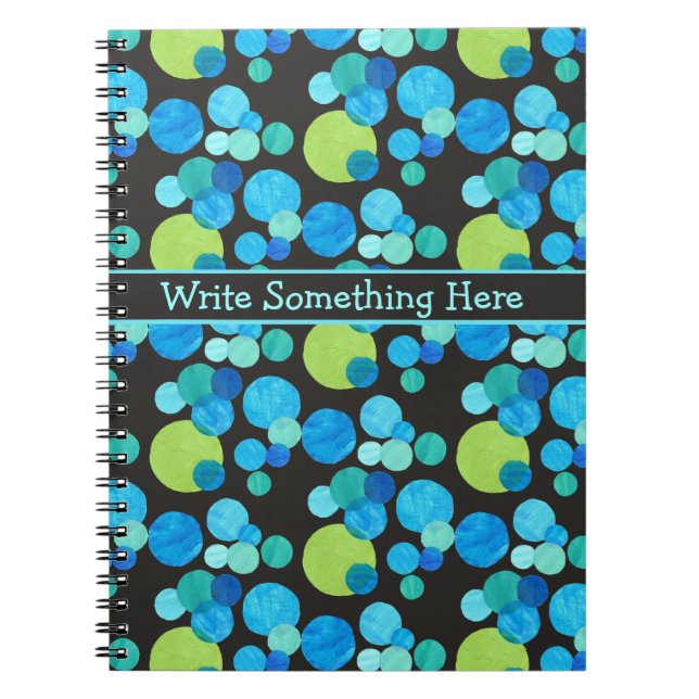 Carnet spiral ou Journal : Motif Blue Moons (Devant)