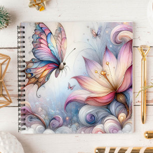 Carnet spiral papillon enchanté