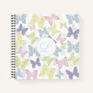 Carnet spiral Pastel Butterflies 8,5 po x 8,5 po