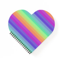 Carnet Spiral Pastel Rainbow Stripe