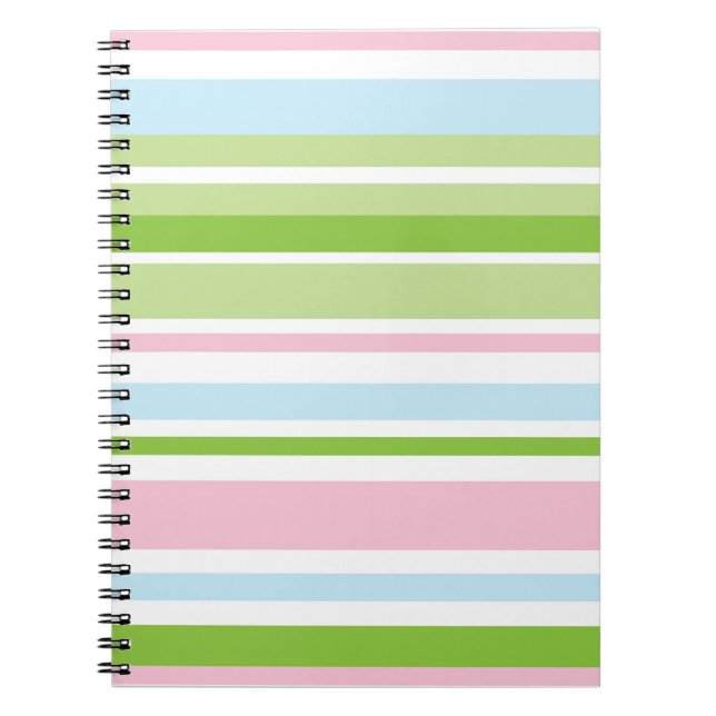 Carnet spiral Pastel Stripe (Devant)