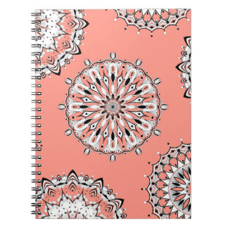 Carnet spiral Peach Mandalas 2