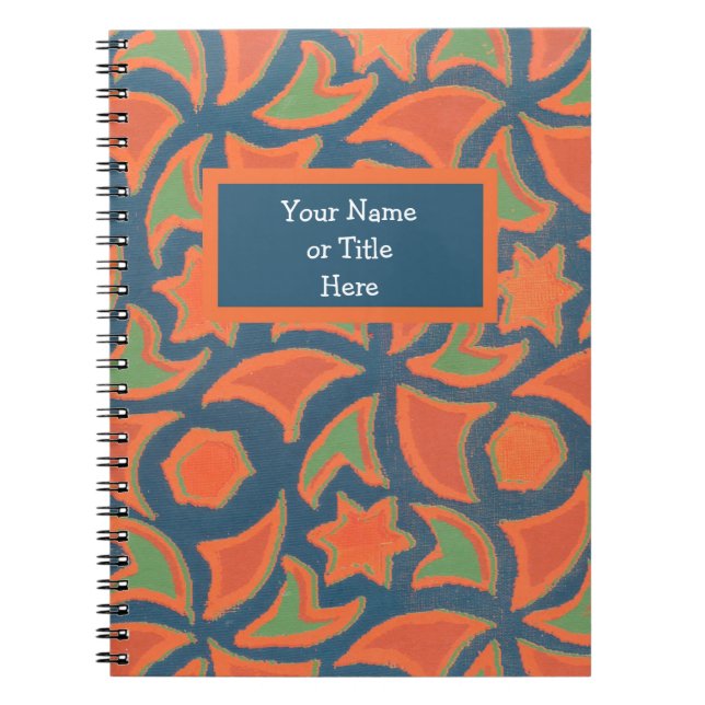 Carnet Spiral Personnalisable, Conception Ethnique (Devant)