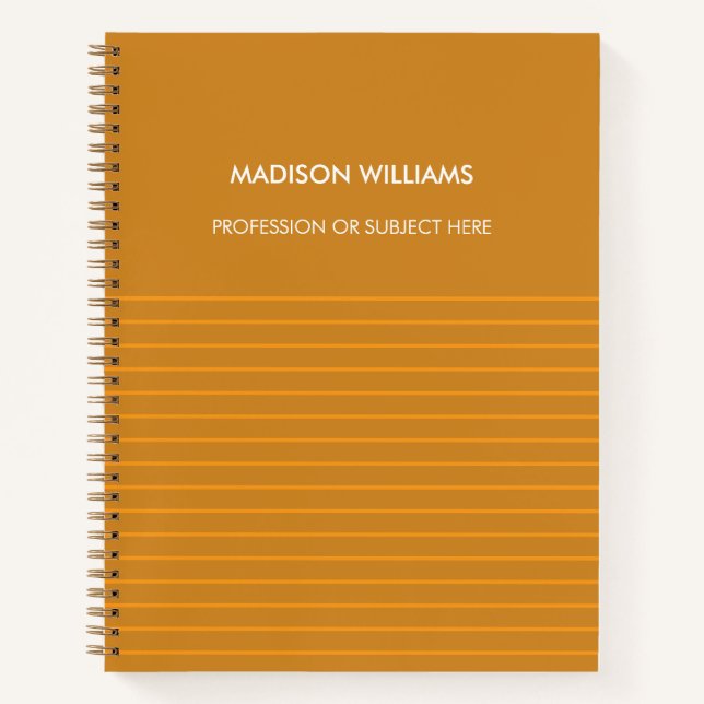 Carnet Spiral personnalisé avec nom personnalisé (Devant)