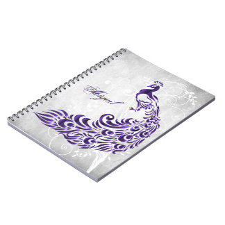 Carnet Spiral Personnalisé de Peacock Violet