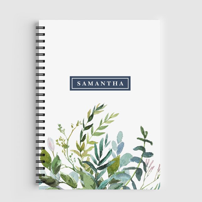 Carnet Spiral Personnalisé Été Vert (Créateur téléchargé)