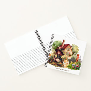 Carnet Spiral personnalisé Jolie Sorcière Et Ren