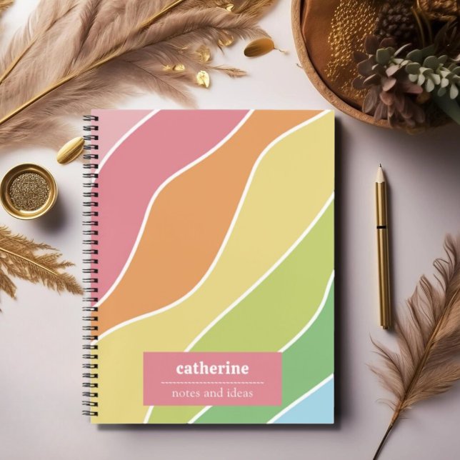 Carnet Spiral Personnalisé Retro Pastel (Créateur téléchargé)