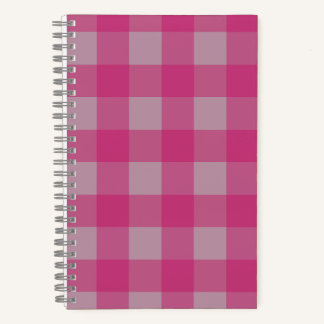Carnet Spiral Plaid De Buffle Rose Chaud - 80 Page