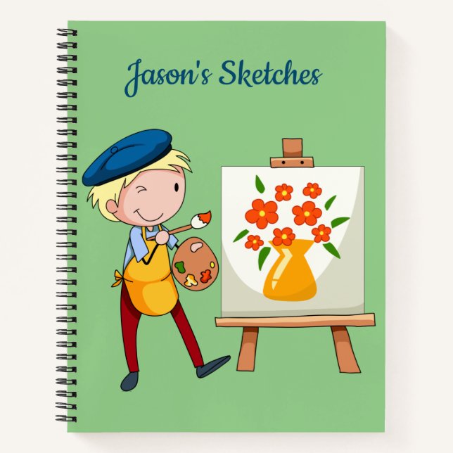 Carnet Spiral pour enfants avec croquis personnel (Devant)