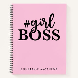 Carnet Spiral pour fille entrepreneur Boss Babe