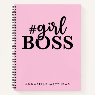 Carnet Spiral pour fille entrepreneur Boss Babe