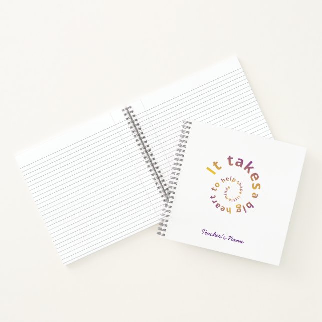 Carnet Spiral Quote Teacher Notebook-Personalized  (Intérieur)