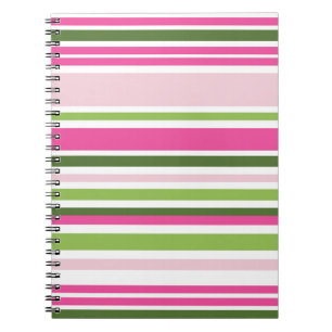 Carnet spiral rose et vert