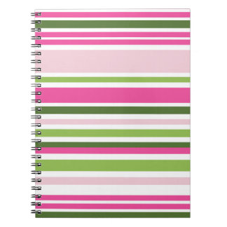 Carnet spiral rose et vert