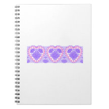 Carnet spiral rose Fleur