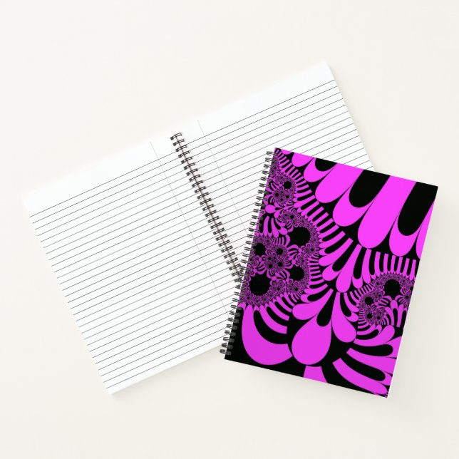 Carnet spiral rose noir (Intérieur)