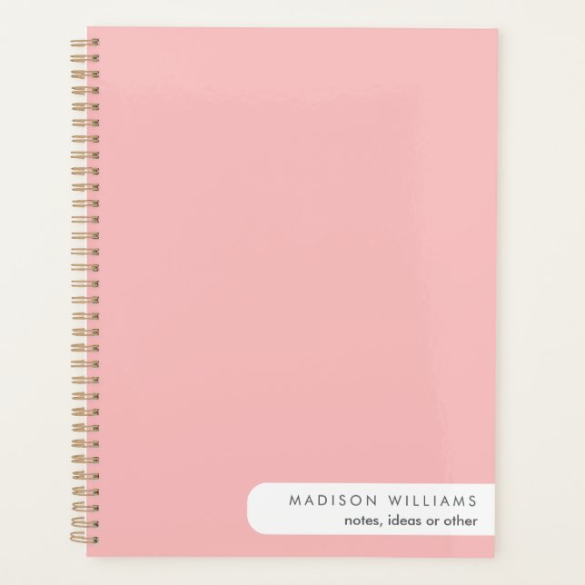 Carnet Spiral Rose Personnalisé -Client (Devant)