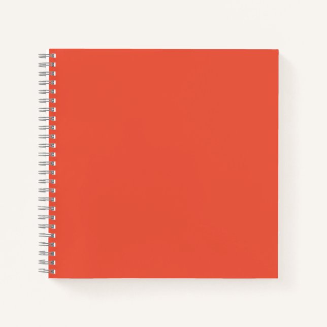 Carnet spiral rouge orange #EC553E (Devant)