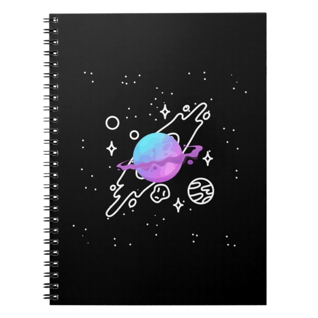 Carnet spiral simple Galaxy (Devant)