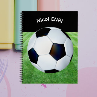 Carnet Spiral Soccer Personnalisé pour Enfants