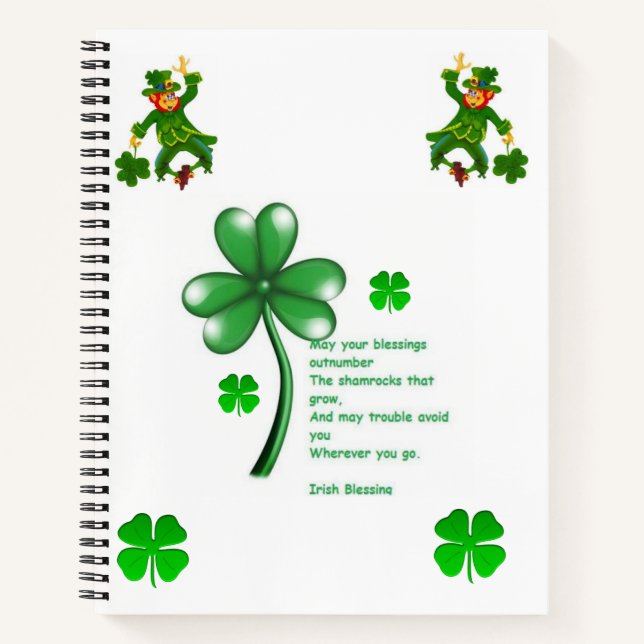 Carnet Spiral St. Patrick's Day (Devant)