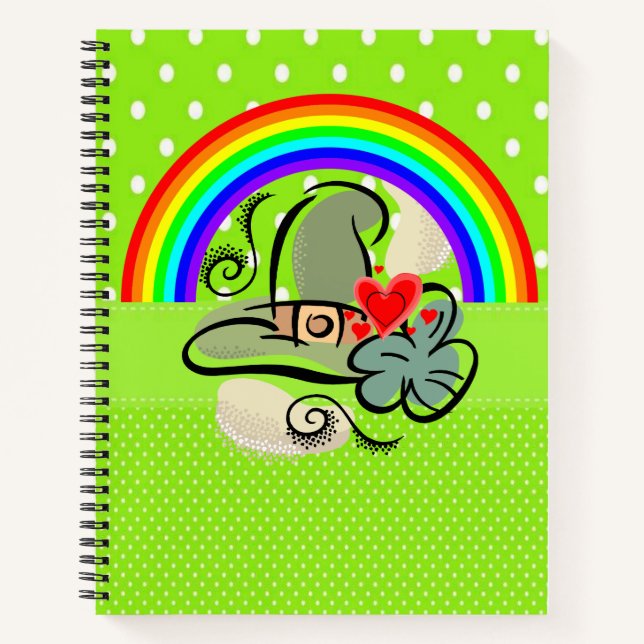 Carnet Spiral St. Patrick's Day Rainbow (Devant)