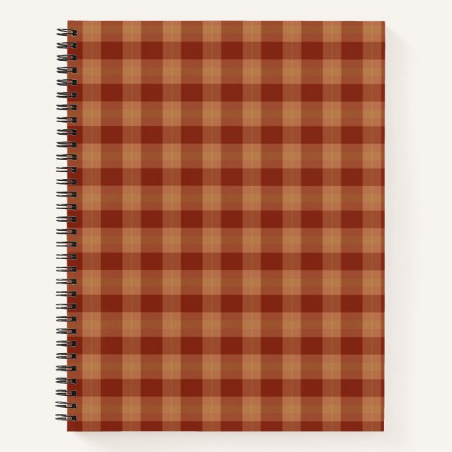 Carnet spiral Tan Tartan (Devant)