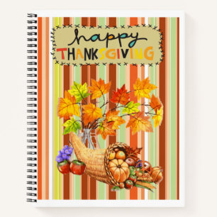 Carnet Spiral Thanksgiving